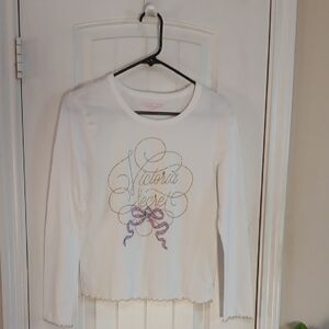 Victoria's Secret Embellished PJ Top OR Too Cute Crop LS TEE